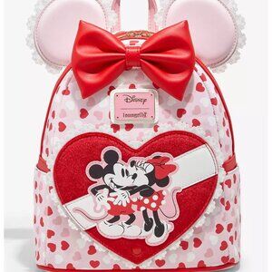 Loungefly Disney Mickey & Minnie Valentine's Day Ears Chocolate Scented Mini Bac
